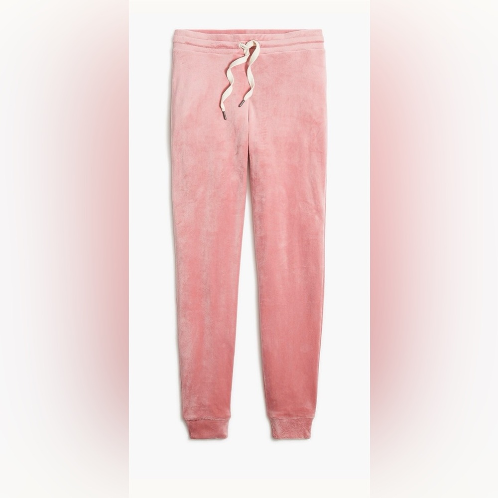 JCrew Woman’s Velour Jogger Pants Orange Medium